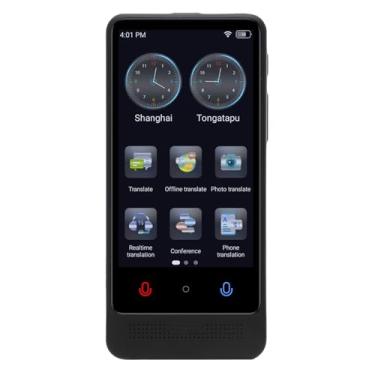 Imagem de Asixxsix Dispositivo tradutor de idiomas com IA, tradutor de voz instantâneo de 8 MP com chat de fotos online e offline em tempo real bidirecional, tela colorida de 4,01 polegadas