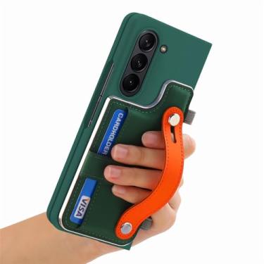 Imagem de Para Samsung Z Fold5 Capa de película de vidro frontal para Samsung Galaxy Z Fold 5 Fold5 Zfold5 Slot para cartão S Pen Holder Coque, verde escuro, para Samsung Z Fold 5