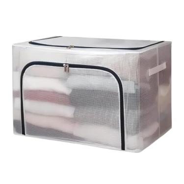 Imagem de Caixa Organizadora Multiuso 24L 66L 100L com Tampa Reforçada – Grande Capacidade, Estrutura Durável e Design Moderno para Roupas, Objetos e Brinquedos (100L)