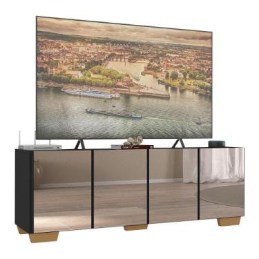 Imagem de Rack Até 50 Polegadas Com Espelhos Mp1083 Preto natural - MULTIMOVEIS