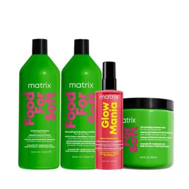 Imagem de Kit Matrix Food For Soft Sh 1000ml + Cond 1000ml + Masc 500ml + Glow M