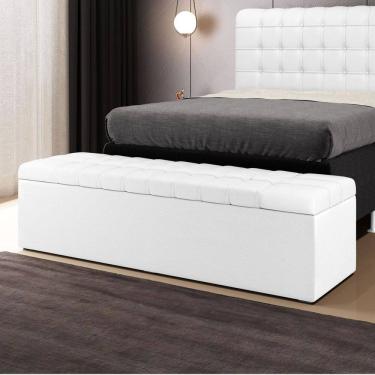 Imagem de Calçadeira Baú Alpha Para Cama de Casal 140cm no Tecido Courino - Conforto e Elegância Aradecor