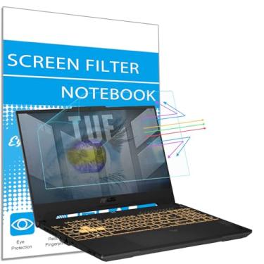 Imagem de Protetor de tela antiluz azul para laptop gamer ASUS TUF de 15,6 polegadas, ASUS VivoBook 15, ZenBook 15/ZenBook Pro 15, Rog Zephyrus G15, TUF A15 F15, bloqueio de luz azul e filtro de tela