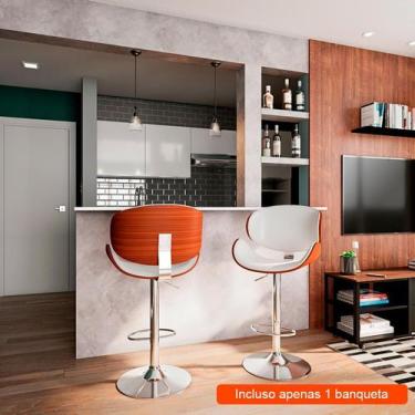 Imagem de Banqueta Giratória Breda Branca - Mobly