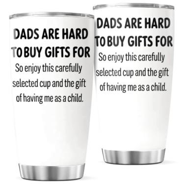 Imagem de KOIXA Copo engraçado com citação de papai de aço inoxidável, 590 ml, presente para pais de crianças, aniversário, Natal ou dia dos pais, garrafa de bebida ao ar livre, caneca de viagem, chá com