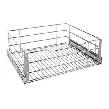 Imagem de Gaveta Aramada Deslizante 67x16x48 Aço Cromado 7014 - GTB