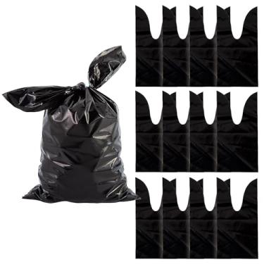 Imagem de Fun Express Sacos de celofane estilo saco de lixo preto 12,7 cm x 23,5 cm - 12 peças