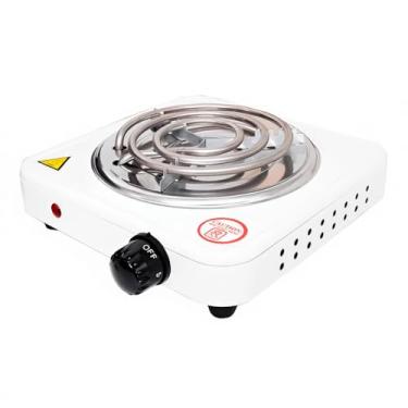 Imagem de Genérico Fogão Elétrico Portátil, 1 Boca, Para Camping e Cozinha, 110V, Fogareiro com Placa de Aquecimento