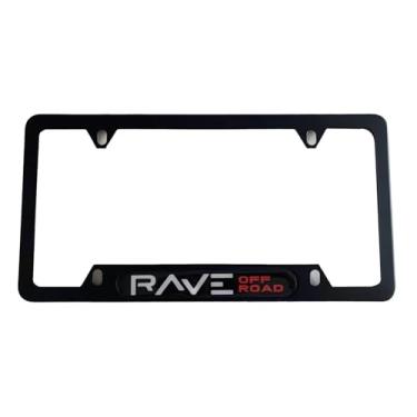 Imagem de AJSDFGSH 1 peça Rave 4 Off Road capa de moldura de placa de carro caminhão aço inoxidável acessórios preto, SHFG24