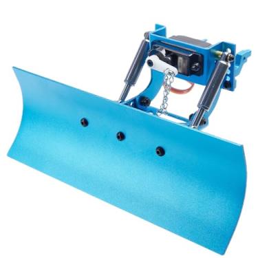 Imagem de TOOMOD 1/18 RC Aluminum Adjustable Snow Shovel/Snow Plow kit with 12G 180° Servo Motor for RC 1/18 TRX4m Crawler Car Upgrade (Blue)