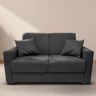 Imagem de Sofá Estofado 2 Lugares Sala Estar Recepção Sofia Suede Preto