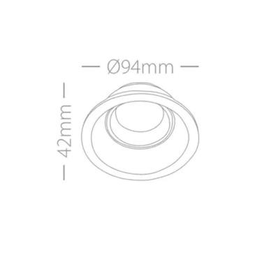 Imagem de Spot Embutir Redondo 74mm Recuado 6w 4100k Preto Preto - Bivolt