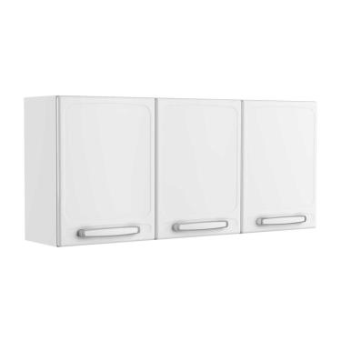 Imagem de Armário Aéreo De Aço 3 Portas Branco Evidence Bertolini Branco
