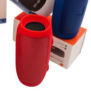 Imagem de Caixa de Som Portátil Charge Mini 3, Bluetooth, Azul, Vermelho e Preto, LED Colorido, Rádio FM, USB, Bateria de Lítio, 20W RMS (Vermelho)