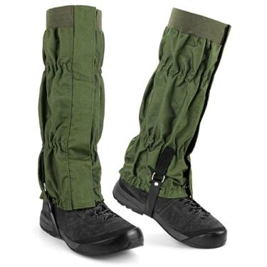 Imagem de wasserflux Polainas de cobra ajustáveis à prova d'água – Botas Oxford 600D com proteção contra mordidas para caminhadas e caça, verde militar