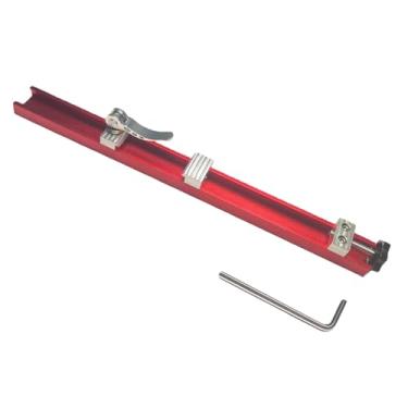 Imagem de Trilho de guia de serra circular de liga de alumínio de 35,7 cm, acessório de corte ajustável para base de serra de 37,5 cm, cerca de precisão para marcenaria e corte de tiras estreitas, ranhuras