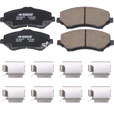 Imagem de HECHENQICHE Pastilhas de freio dianteiras de cerâmica para Jeep Liberty, Wrangler JK, Chrysler Town & Country, Dodge Grand Caravan, Journey, Nitro e VW Routan