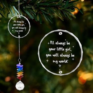 Imagem de GIFTELIX Enfeites de Natal - Dia das Mães Aniversário Mãe Suncatcher - Cristal Suncatcher Rainbow Maker Decor - Lembrança Sentimental - Presente para mãe da filha e filho