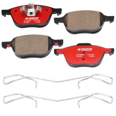 Imagem de HECHENQICHE Pastilhas de freio dianteiras de cerâmica para Ford C-Max/EcoSport/Escape/Fiesta/Focus, para Mazda 3/5 e para Volvo C30/C70/S40/V40 Cross Country/V50