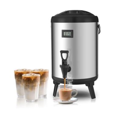 Imagem de THXSUN Dispensador de bebidas isolado de 3,2 galões, servidor térmico de café e bebida de 12L com torneira, recipiente não elétrico para bebidas quentes e frias para suco, chá, leite ou chocolate