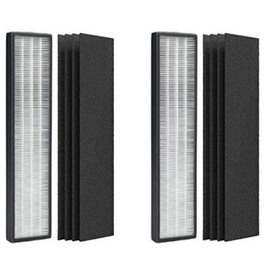 Imagem de Nispira Filtro HEPA True + pré-filtro de carvão ativado compatível com purificador de ar Eureka NEA120 e purificador de ar Toshiba Smart WiFi. Comparado à peça NEA-F1 NEA-C1. 2 conjuntos