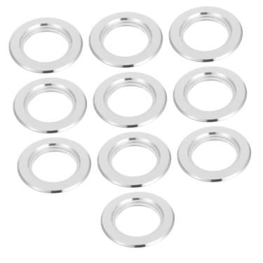 Imagem de Parliky 10 peças de protetores de anel de ninho de pássaro de aço inoxidável para caixas de reprodução de periquitos fáceis de montar e limpar para casas de pássaros