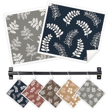 Imagem de Nyixblyre Panos de prato suecos para cozinha, pacote com 5 toalhas de papel reutilizáveis com 3 ganchos, conjunto de panos de prato laváveis, panos de limpeza absorventes para lavar louças, presentes