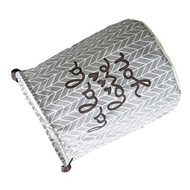Imagem de Acouto Cesto de Roupa Suja Redondo Dobrável - Cesto de Armazenamento de Roupas Sujas de Linho de Algodão, Grande Capacidade 40x40x50cm e Organizador Leve para Casa, Dormitório, Banheiro e Brinquedos