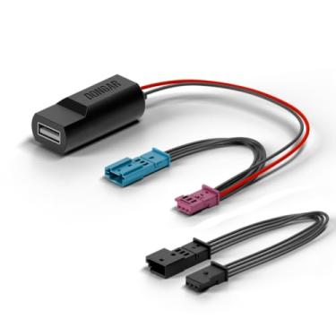 Imagem de Dongar Adaptador de alimentação Dash Cam (3 pinos chavetas 1 e 2) para veículos selecionados Porsche e BMW. Compatível com 718 Cayman, Boxster, 991 e mais. Fonte de alimentação USB, fácil de instalar