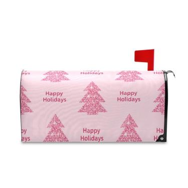 Imagem de Burbuja Capa de caixa de correio magnética, capa de caixa de correio decorativa de árvore de Natal para decoração de jardim e quintal, tamanho grande 52,8 x 64,5 cm