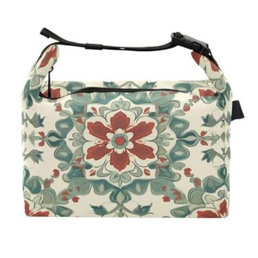 Imagem de STAYTOP Linda lancheira mandala colorida com fivela de alça, lancheira isolada para meninos e meninas, lancheira térmica para trabalho escolar