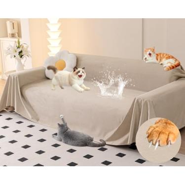 Imagem de Loiion Protetor de móveis para gatos – capa de sofá ultramacia à prova d'água para manter os gatos afastados, protetores de sofá que aceitam animais de estimação para assento amoroso, capa de sofá