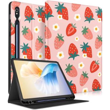 Imagem de Wazzasoft Capa para Samsung Galaxy Tab S9/S9 FE/S10/S10 FE/S10 Lite de 10,9 polegadas - Capa fólio inteligente com suporte de lápis embutido, design fofo para Samsung Tablet S9 de 11 polegadas