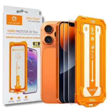 Imagem de KIT 02 Peliculas Para Iphone Nano Ultra claro Com aplicador Premium P/Iphone XR 11 12 13 14 Plus 15Plus 16e 17Promax (IP 17)