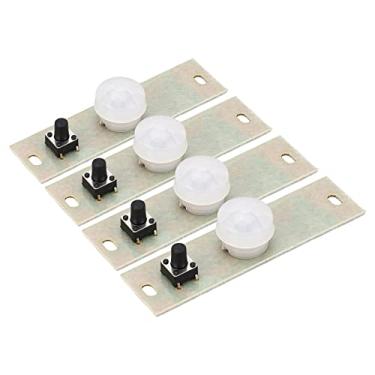 Imagem de Módulo controlador de indução de corpo infravermelho de placa de circuito de lâmpada solar 3,7 V para bricolage