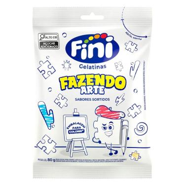 Imagem de Bala de Gelatina Fini Fazendo Arte Embalagem para Colorir 80g