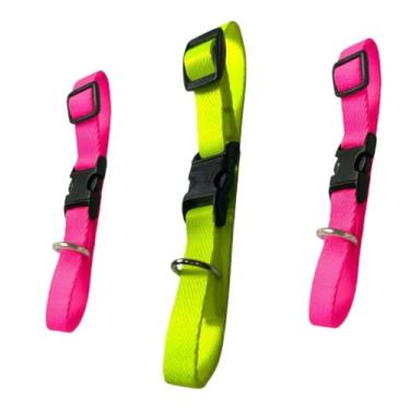 Imagem de Coleira De Pescoço Pet Para Gato Neon Regulável Ideal Para Felinos Exquisitamente Trabalhado E Esteticamente AgradáVel Leve(3 UN CORES SORTIDAS)