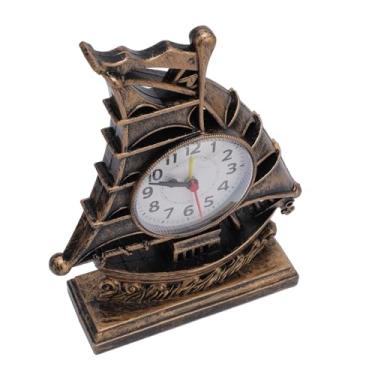 Imagem de GOWENIC Retro Despertador Modelo Veleiro Relógio de Mesa Artesanato Fino 6.7oz para Decoração Inspirada Marítima