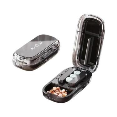 Imagem de Cortador De Comprimidos Ajustável Com Caixa De Armazenamento, Organiza
