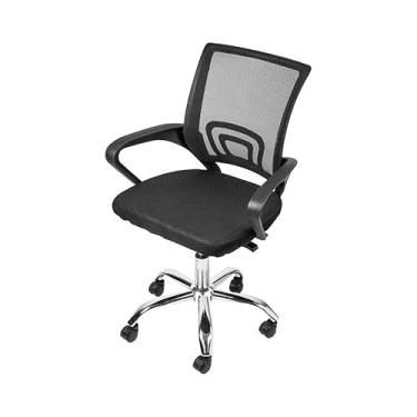 Imagem de Cadeira de Escritório Giratória Tela Mesh com Assento Estofado Ergonômica Tok (Preta)