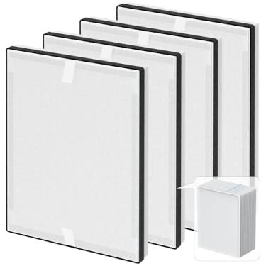 Imagem de 4 pacotes de filtro de substituição KJ102 compatível com purificador de ar Mooka KJ102 para casa grande sala de até 1300 pés², pré-filtro lavável 3 em 1, HEPA e filtro de carvão ativado
