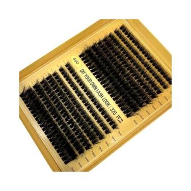 Imagem de Cílios Postiços DIY 5D Fluffy Lash Clusters 320 Peças Grossas 60D 80D 
