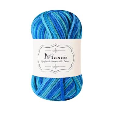 Imagem de Fios tecidos à mão, fios de crochê de 50 gramas, fio de acrílico gradiente colorido para tricô, lã macia para gancho de crochê, fio colorido para tricô, crochê e artesanato