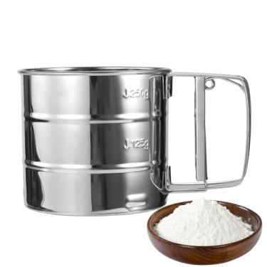 Imagem de Peneirador de Farinha | Ferramenta De Peneiração Ergonómica De Mão | Peneira Com Malha Fina - Para Cozinha Doméstica Cozer Bolos Açúcar Café Pó Em Pó