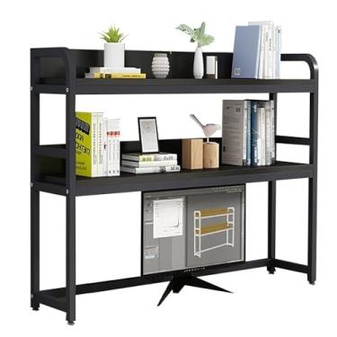 Imagem de Estante de mesa de mesa/estante de livros - Prateleira de mesa de computador industrial, prateleira organizadora de mesa ajustável, estante de mesa para mesa de computador, armazenamento de mesa