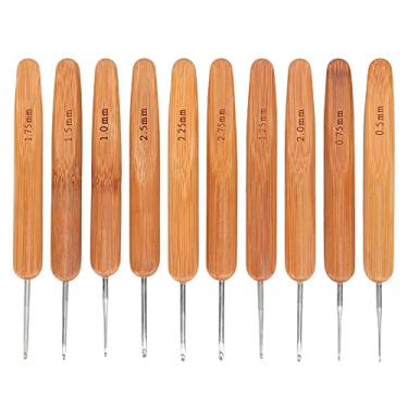 Imagem de Ganchos de crochê MUNEFE, gancho de crochê dreadlock, agulha de tricô de ferro com cabo carbonizado para roupas de malha, acabamento fino