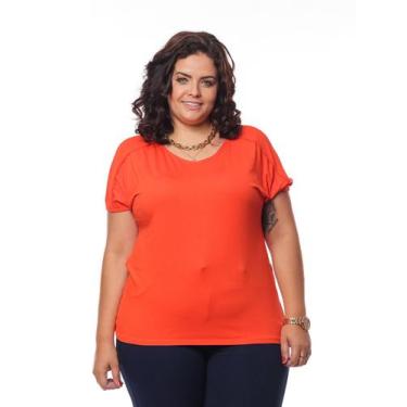 Imagem de Blusa Feminina Plus Size com Vivo no Ombro, casual que faz o seu estil