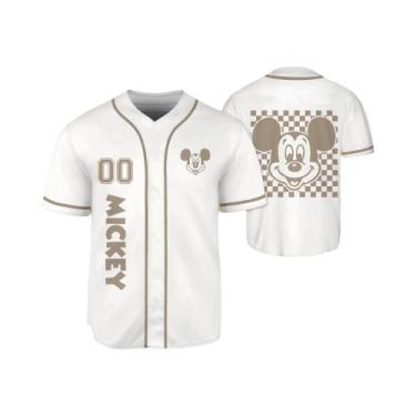 Imagem de Camisa De Beisebol Com Estampa Do Mickey Mouse Para Crianças, Jovens, 