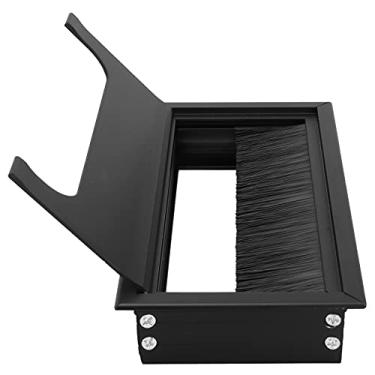 Imagem de Cobertura de Buraco para Cabos Desk Grommet Organizador Escritório Mesa Computador Periféricos PC Sistemas Entretenimento Liga Alumínio Estilo Moderno