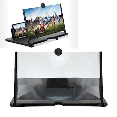 Imagem de ZJchao Projector de Ampliação Tela de Telefone Celular de 12 ", Amplificador de Vídeo para Telefone Celular 3D HD Com Suporte Dobrável e Anti -slip para Todos Os Smartphones Idosos